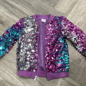 Zip up Sequin Jacket